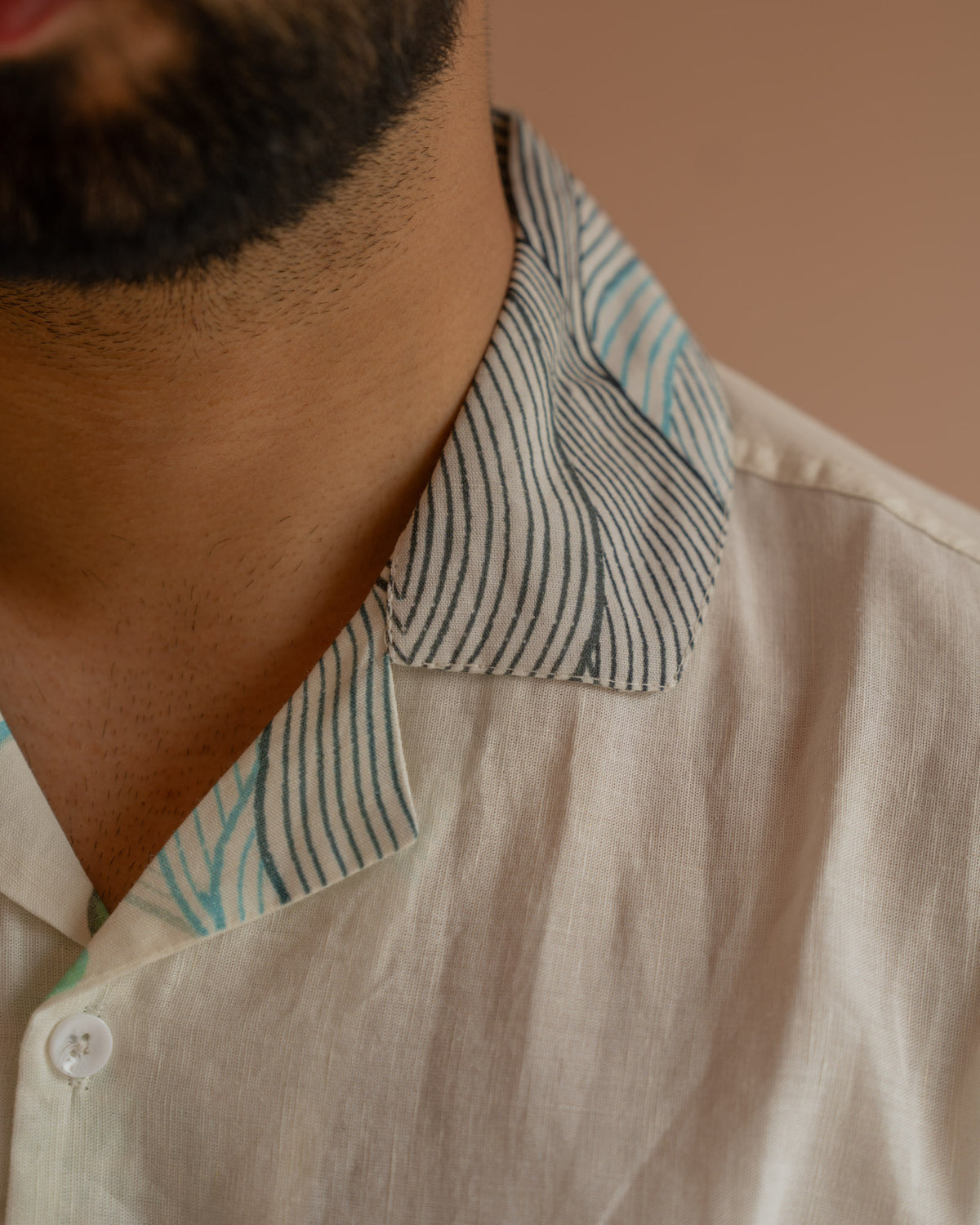 Block Turtle Mint Linen Shirt