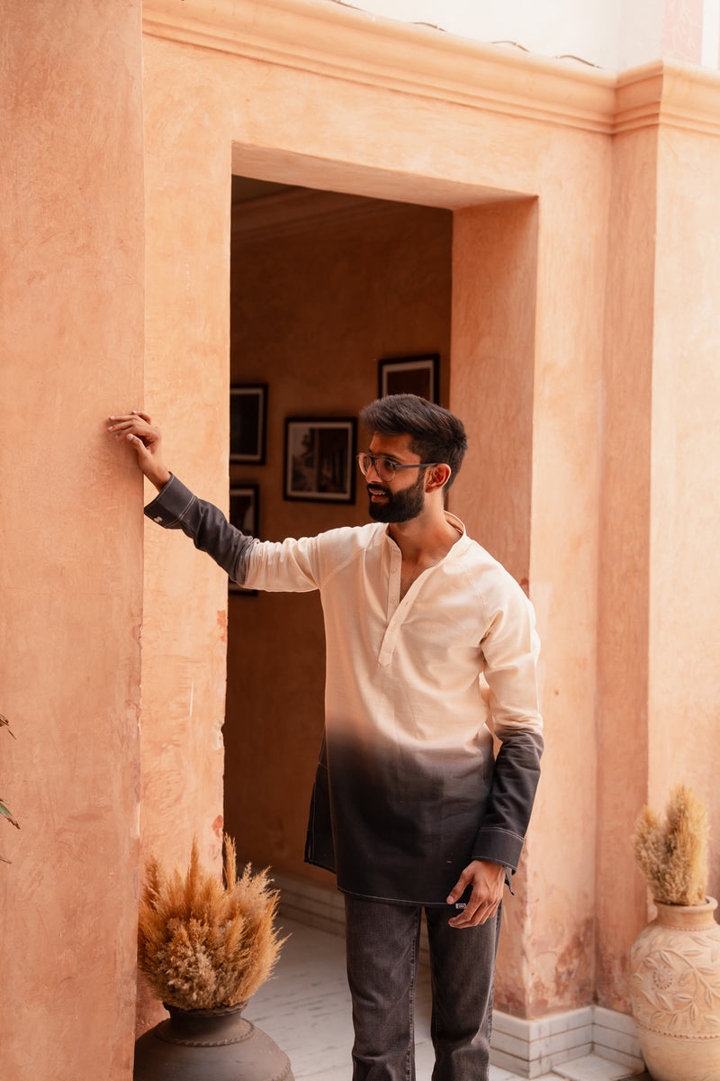 Shadow Ombre Raglan Sleeve Kurta