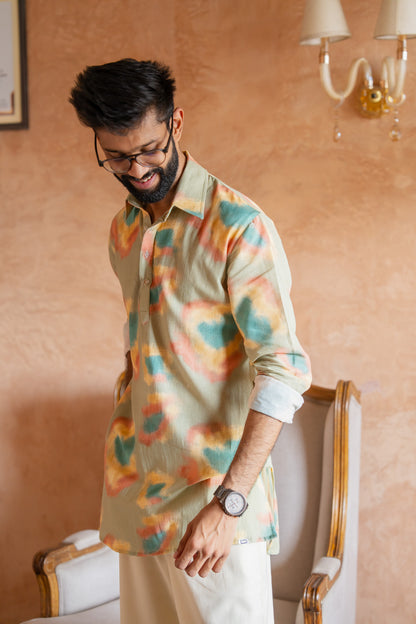 Pastel Smudge Kurta