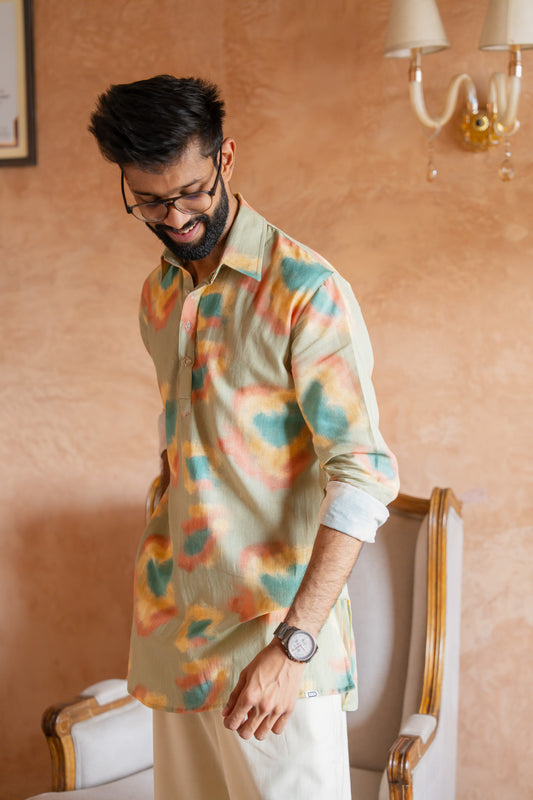 Pastel Smudge Kurta