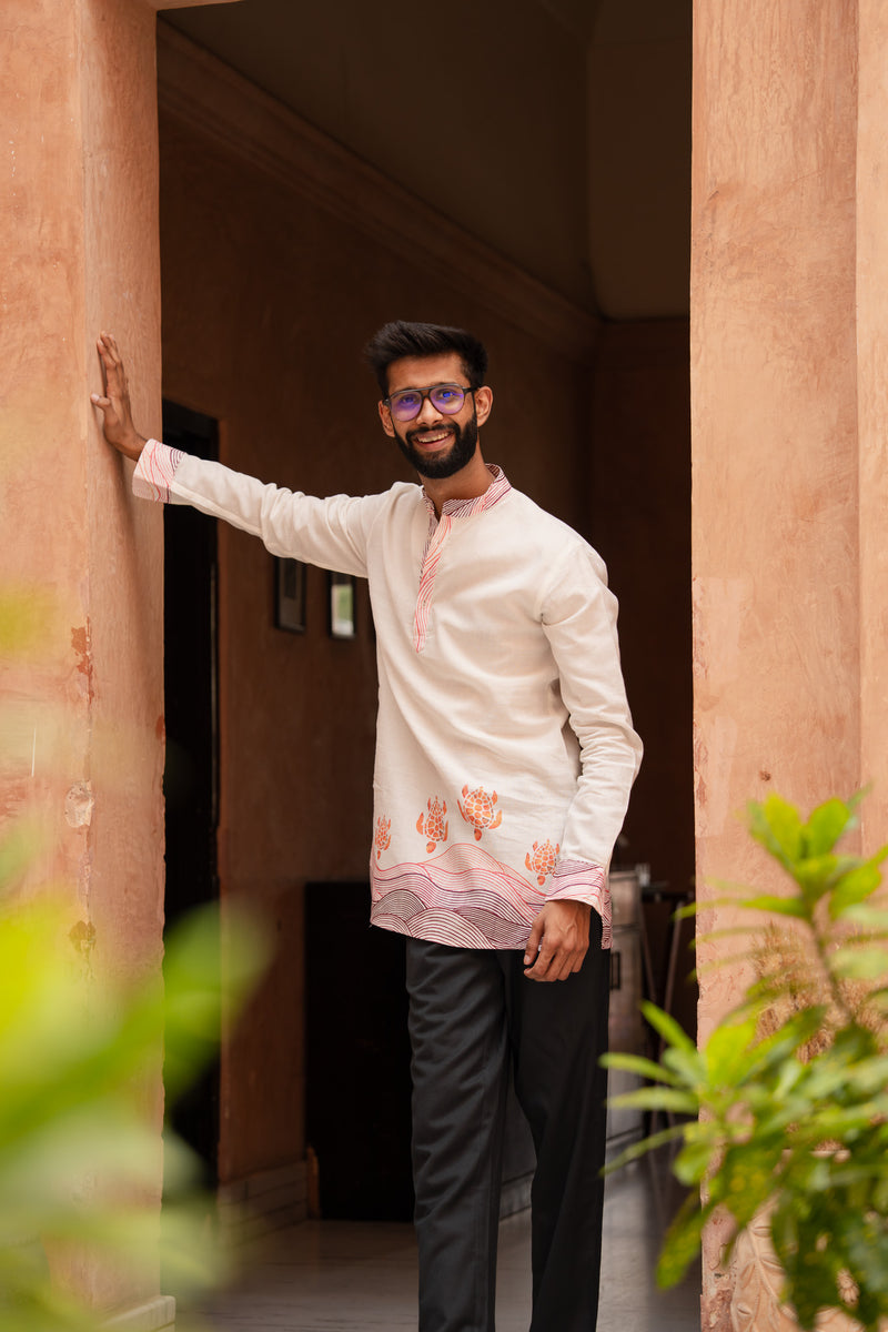 Block Turtle Flirt Kurta Pant Set