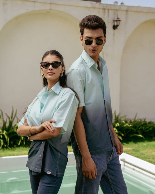 Ocean Ombre Half Sleeve Shirt