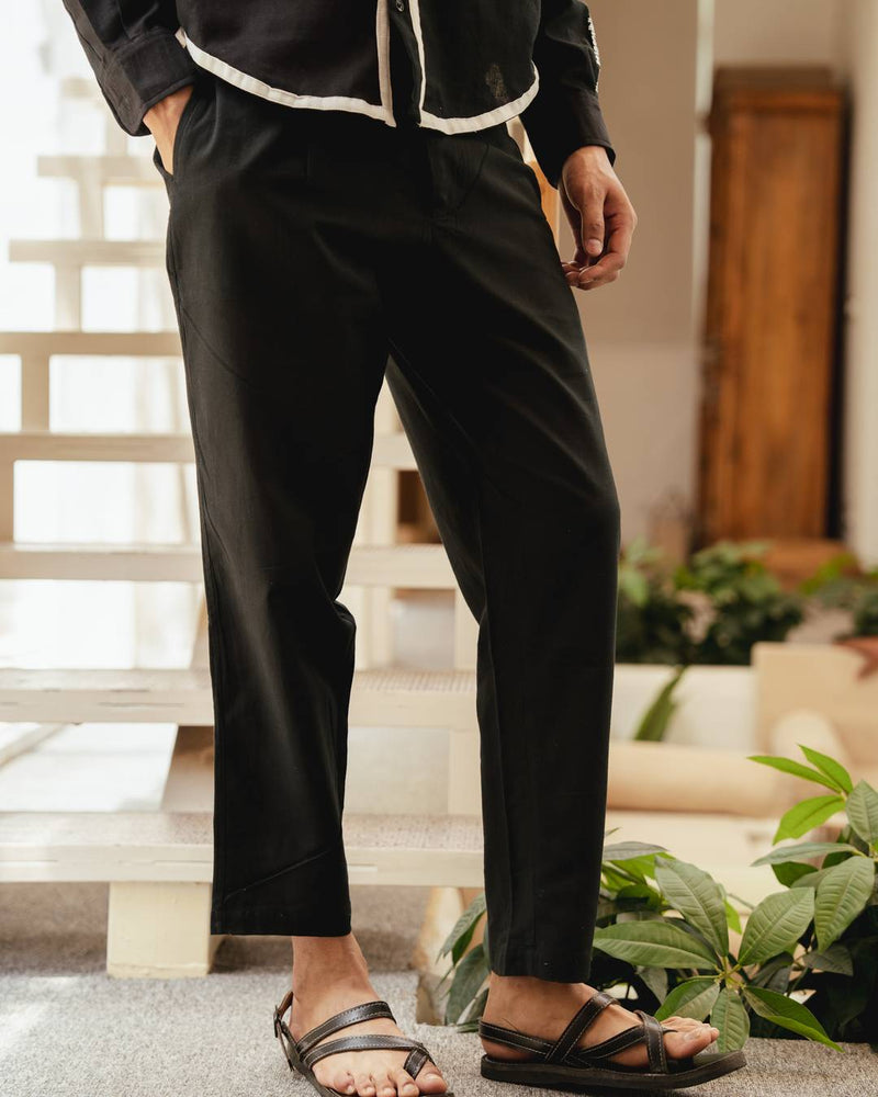 Aquatic Plant Ebony Kurta Pant Set