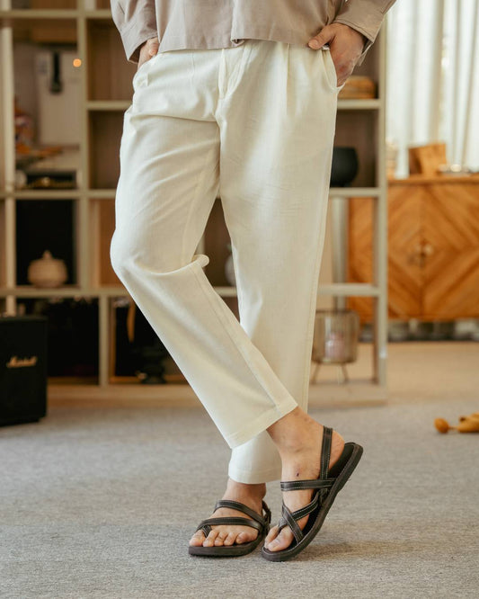 Canvas Cream Linen Pant