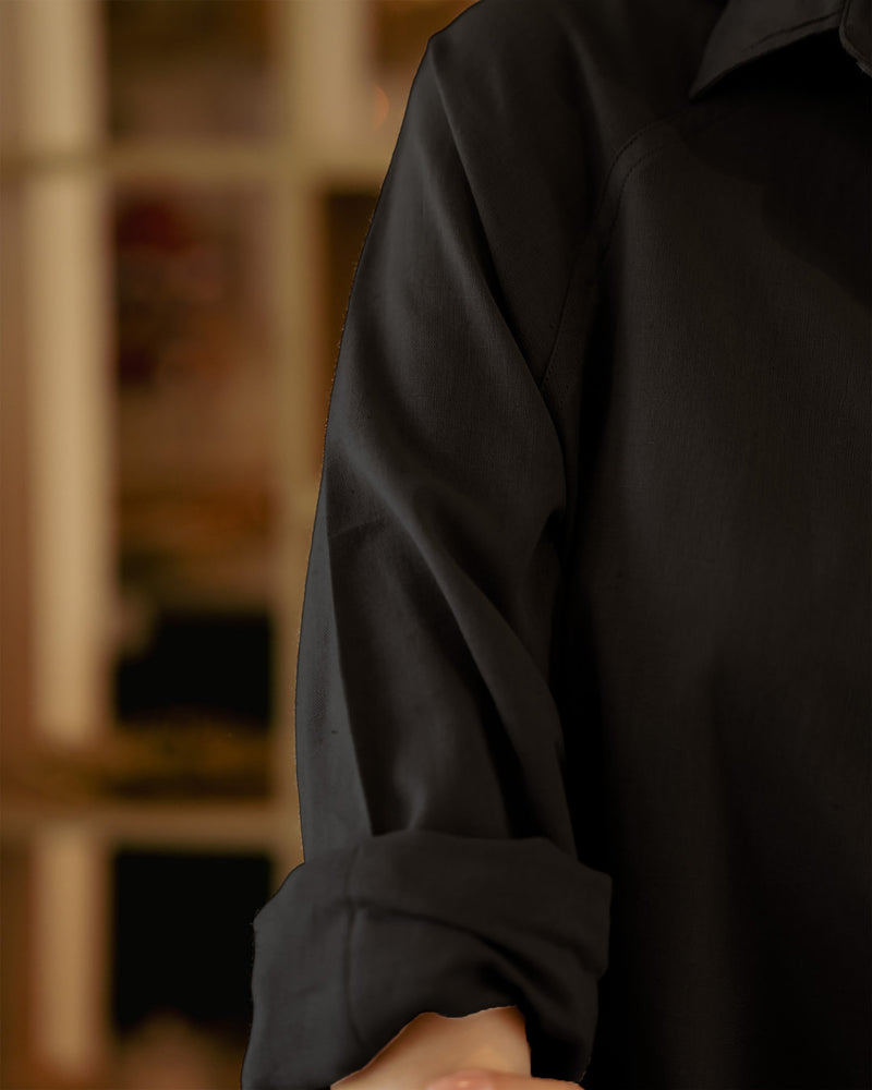 Midnight Raglan Oversize Full Sleeve Shirt