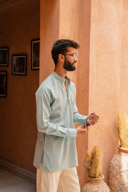 Sage Green Raglan Sleeve Kurta