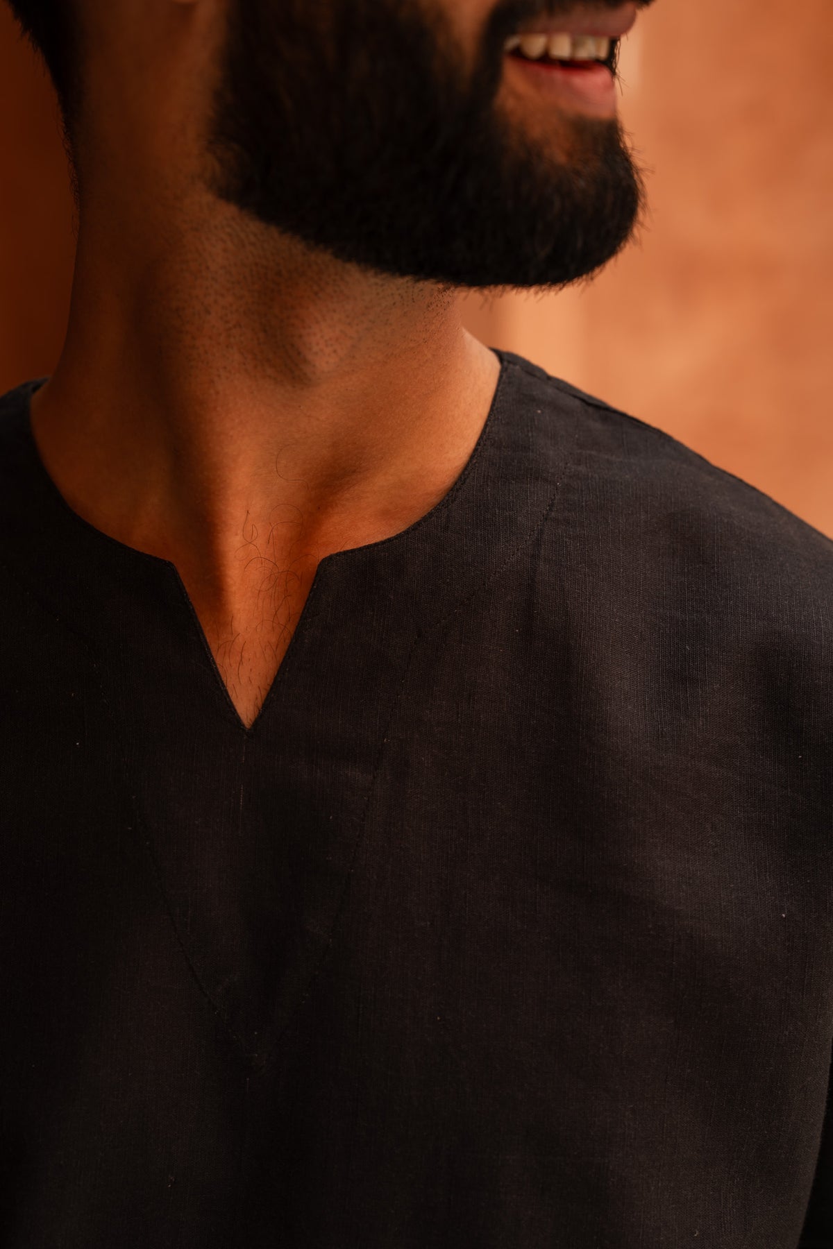 Aquatic Plant Ebony Kurta