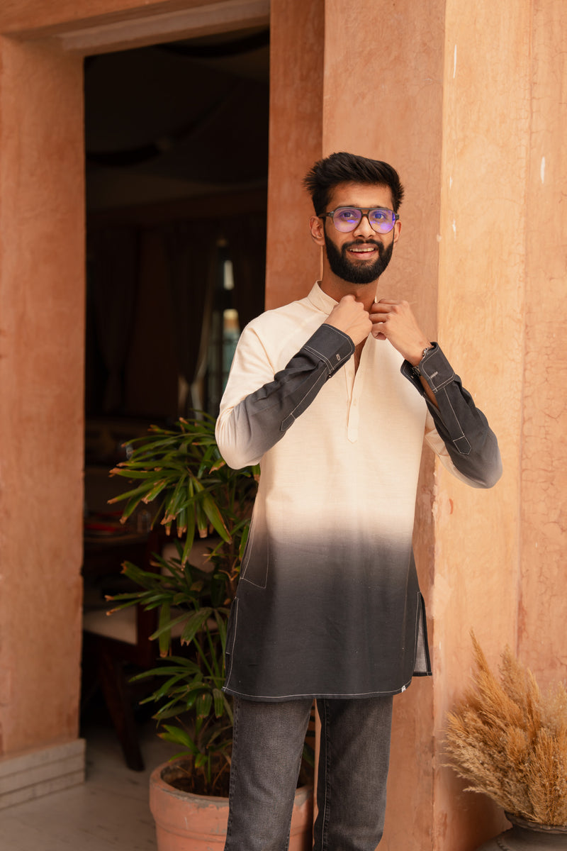 Shadow Ombre Raglan Sleeve Kurta