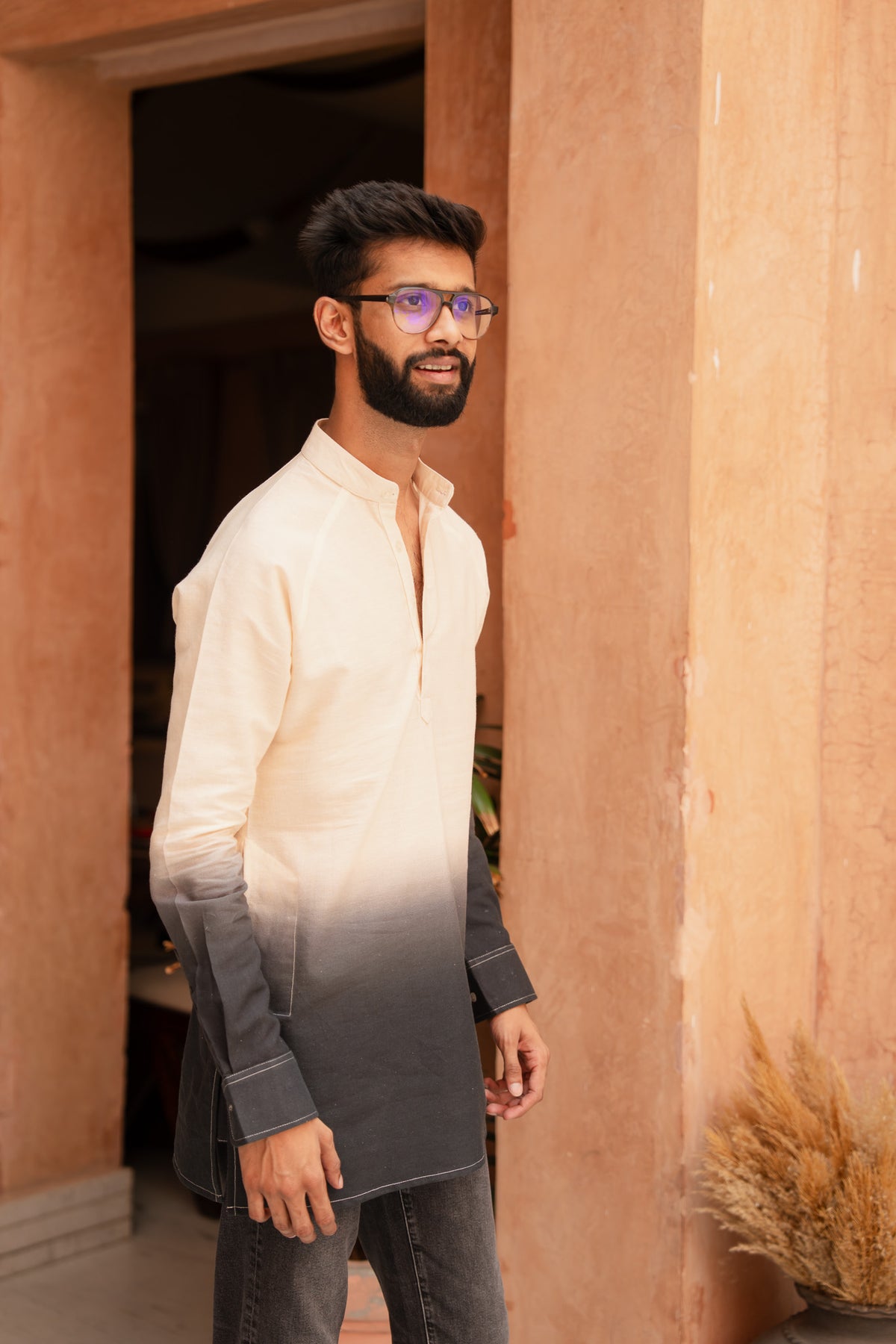 Shadow Ombre Raglan Sleeve Kurta