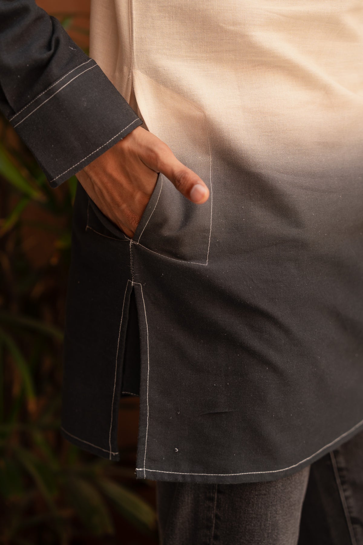 Shadow Ombre Raglan Sleeve Kurta