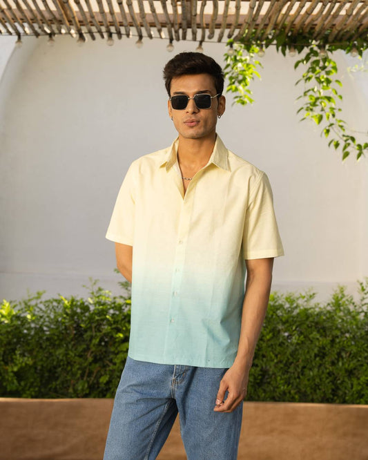 Sky Line Ombre Half Sleeve Shirt
