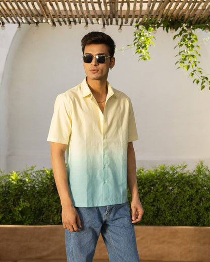 Sky Line Ombre Half Sleeve Shirt