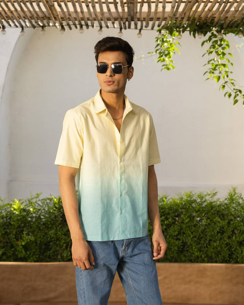 Sky Line Ombre Half Sleeve Shirt