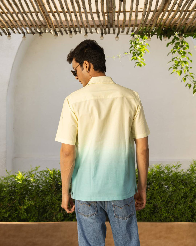 Sky Line Ombre Half Sleeve Shirt