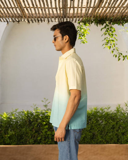 Sky Line Ombre Half Sleeve Shirt