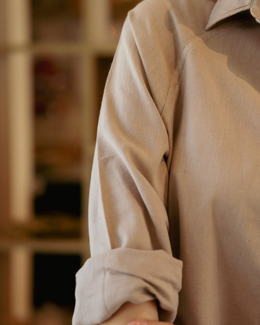 Mocha Raglan Oversize Full Sleeve Shirt