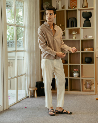 Mocha Raglan Oversize Full Sleeve Shirt