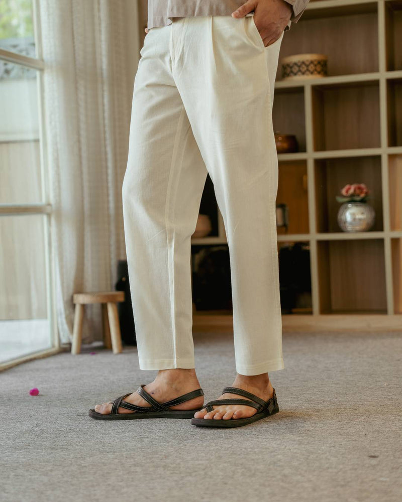 Canvas Cream Linen Pant