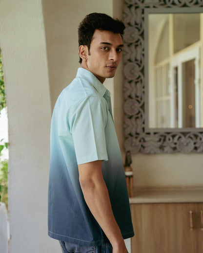 Ocean Ombre Half Sleeve Shirt