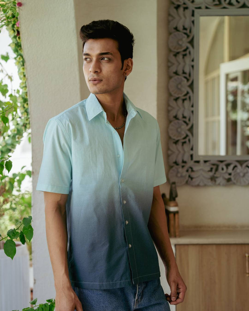 Ocean Ombre Half Sleeve Shirt