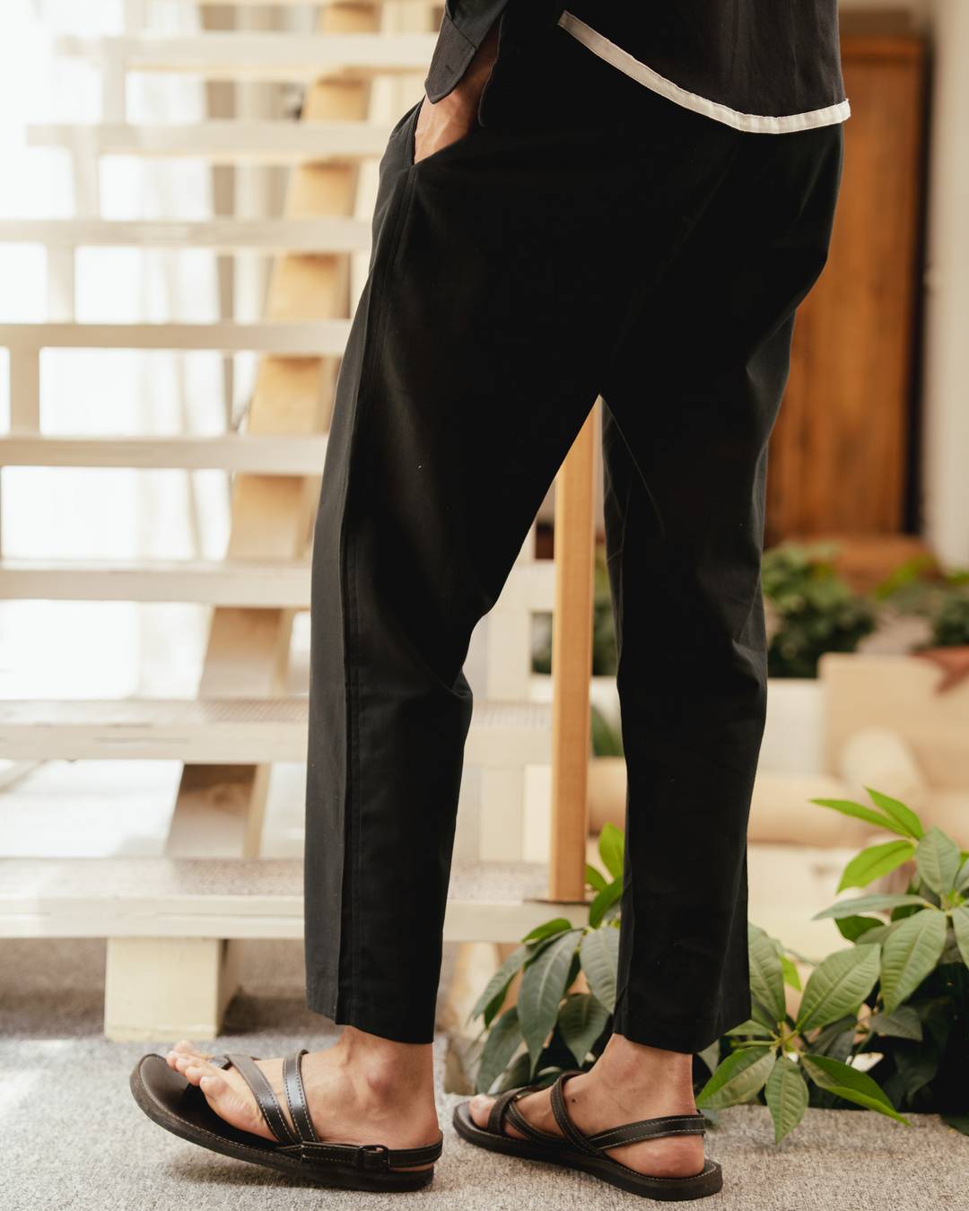 Midnight Black Linen Pant