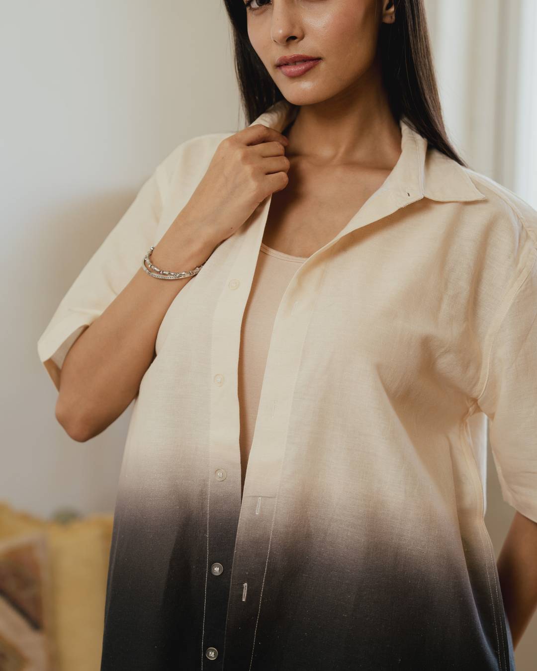 Shadow Ombre Half Sleeve Shirt