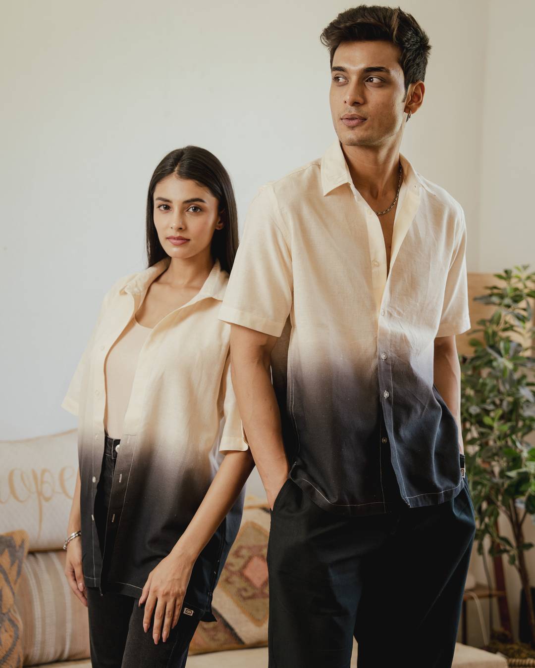 Shadow Ombre Half Sleeve Shirt