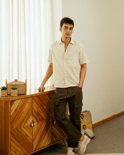 ⁠Limestone Pocket Tab Half Sleeve Shirt