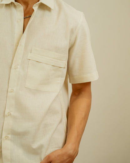 ⁠Limestone Pocket Tab Half Sleeve Shirt