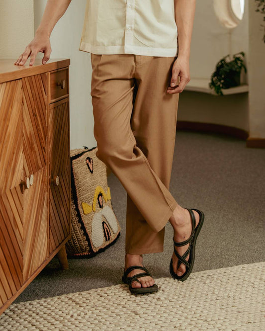 Walnut Brown Linen Pant