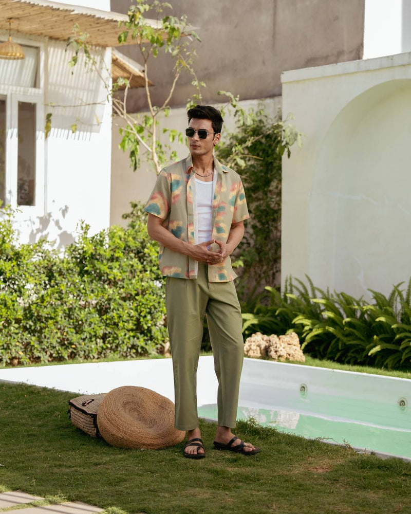 Pastel Smudge Half Sleeve Shirt