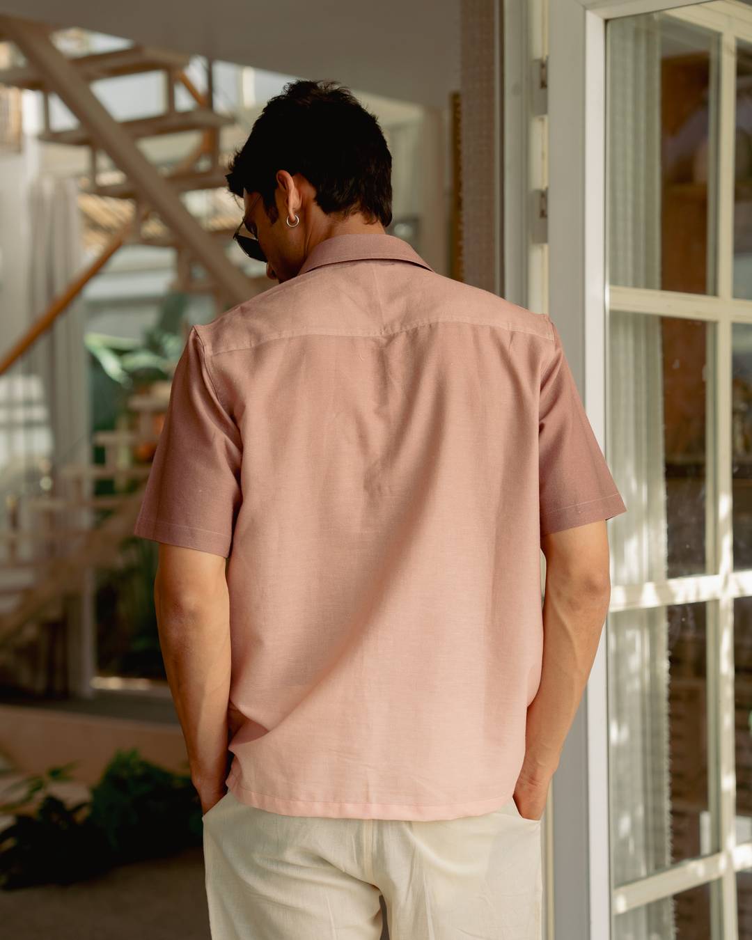 Mocha Ombre Half Sleeve Shirt