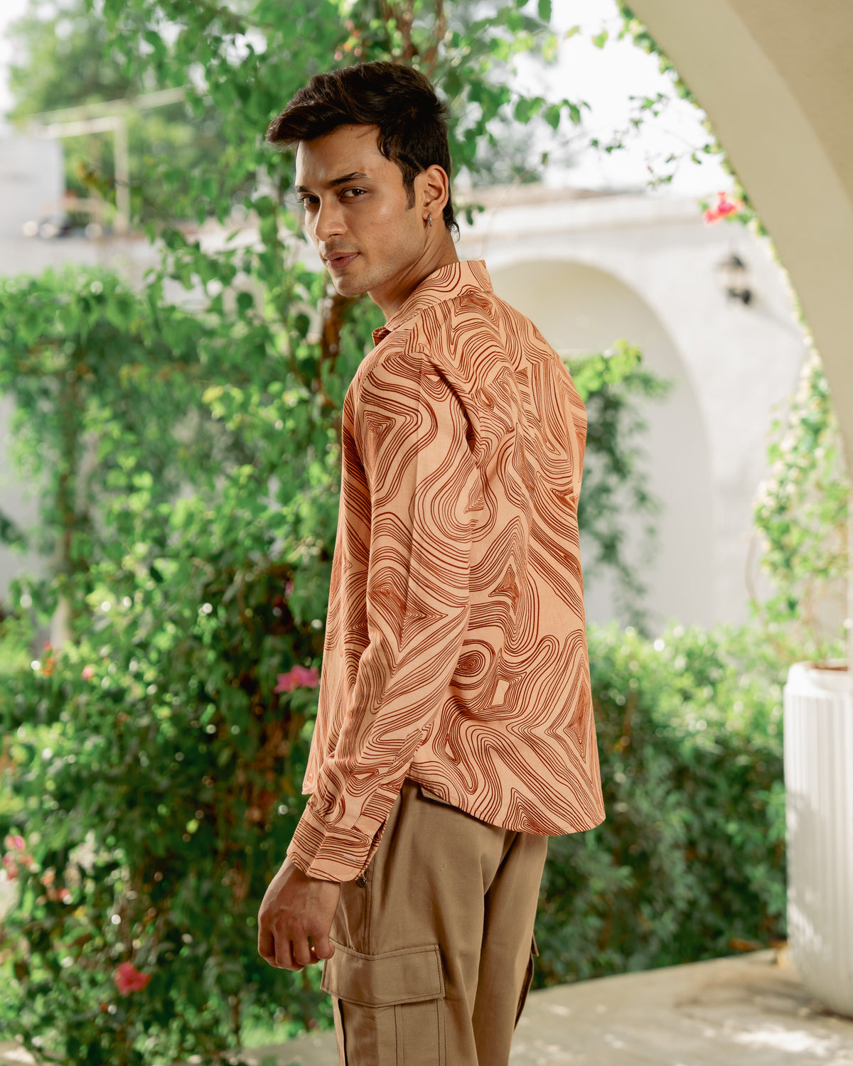 Wood Grain Full Sleeve Shirt