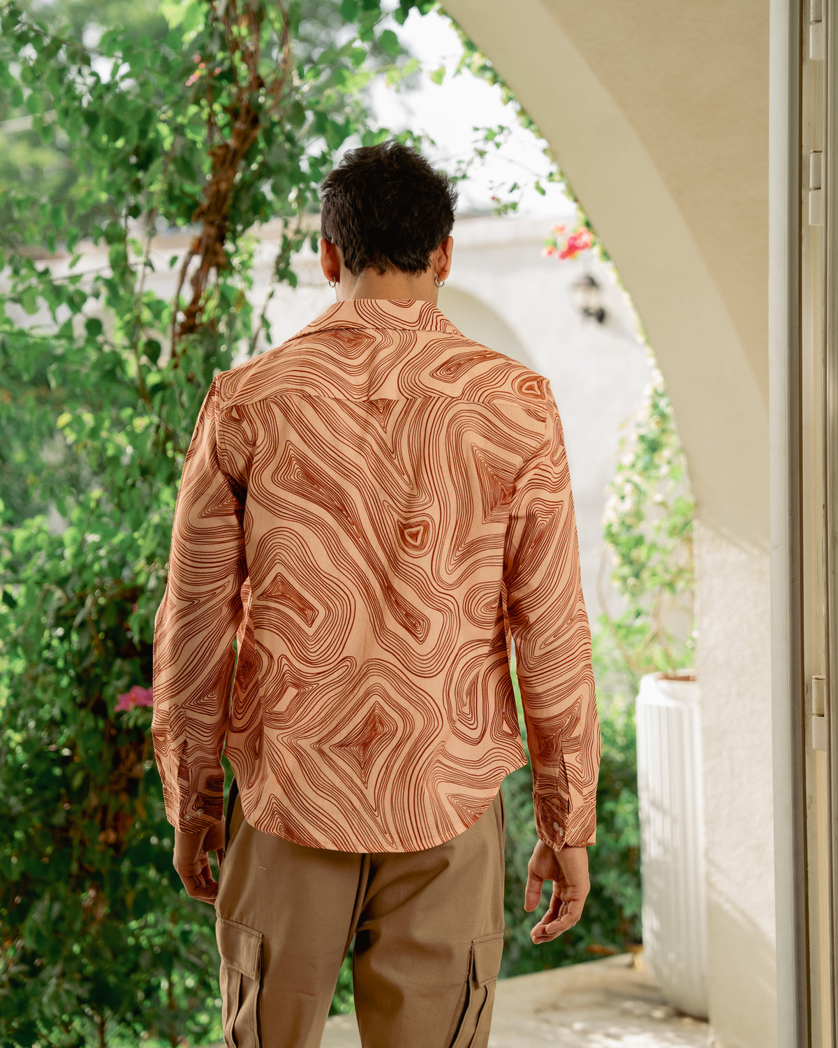 Wood Grain Full Sleeve Shirt