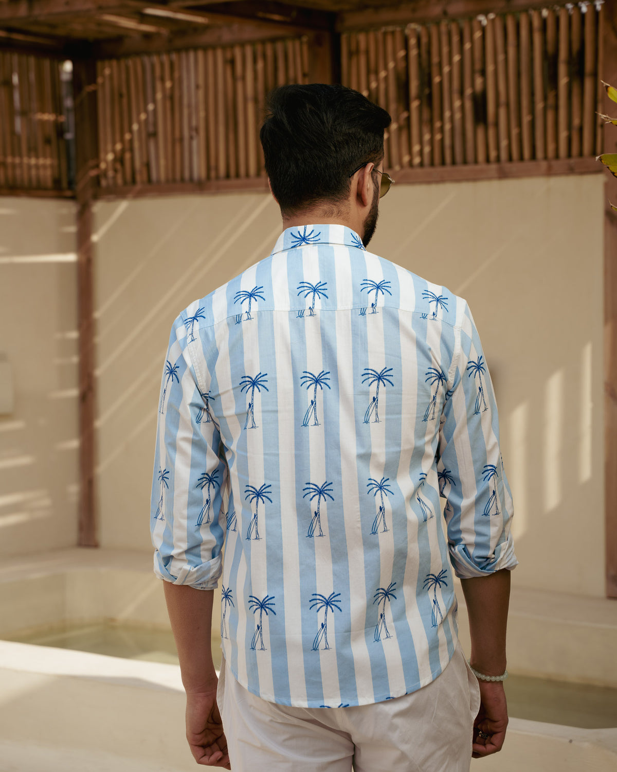 Palm Tree Sky Full Sleeves Cotton Shirt